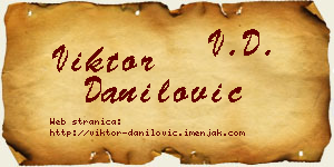Viktor Danilović vizit kartica